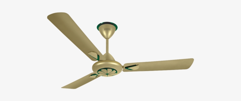 Luminous Three Blade Metal Ecstasy Ceiling Fan, Color - Brass Fan Online India, transparent png download