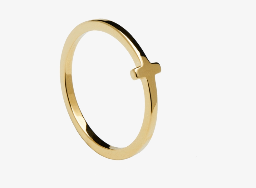 Anillo Mini Stick Gold - Silver, transparent png download