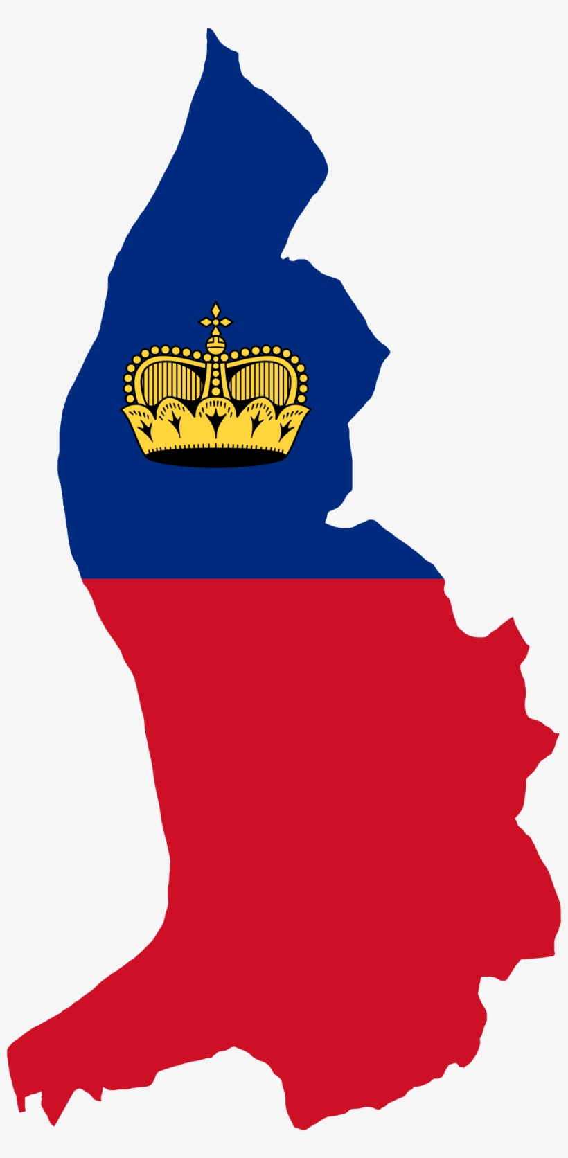 Big Image - Liechtenstein Flag Map, transparent png download