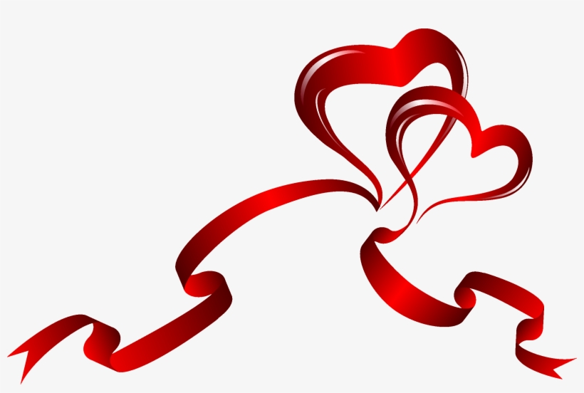 Ribbon, Heart - Ribbon Vector, transparent png download