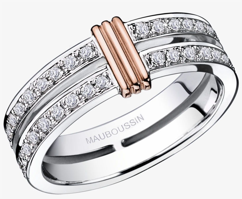 Wedding Band Subtile Eternité, White Gold, Link In - Alliance Mauboussin, transparent png download