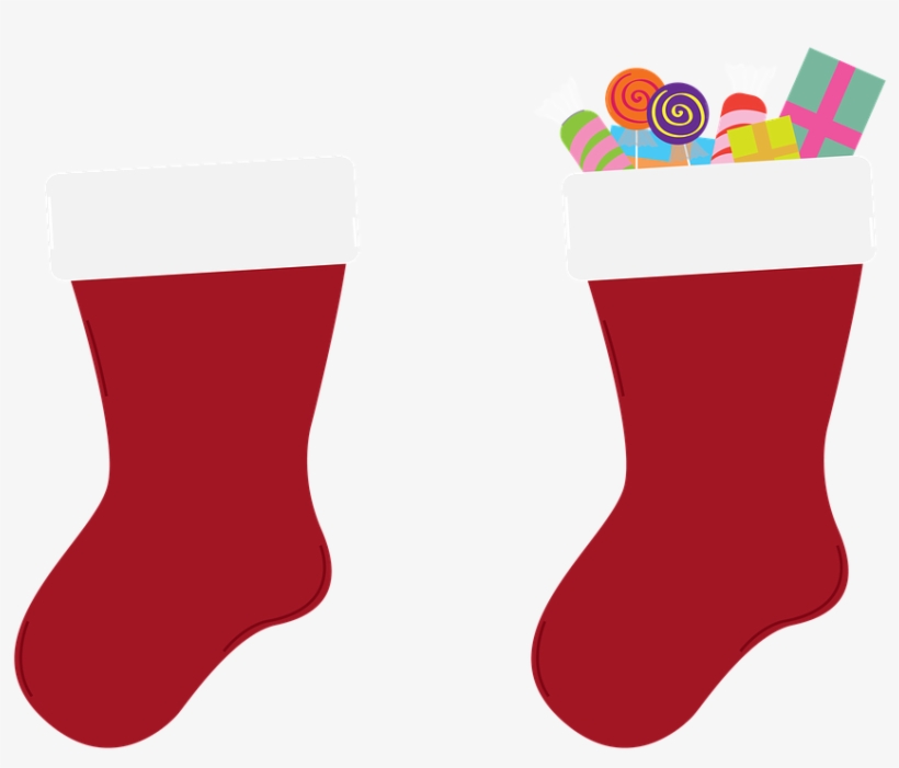 Atividades De Natal - Christmas Stocking, transparent png download