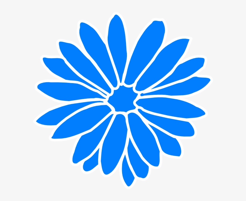 Dahlia Blue Clip Art At Clker - Clip Art Of Dahlia Flower, transparent png download