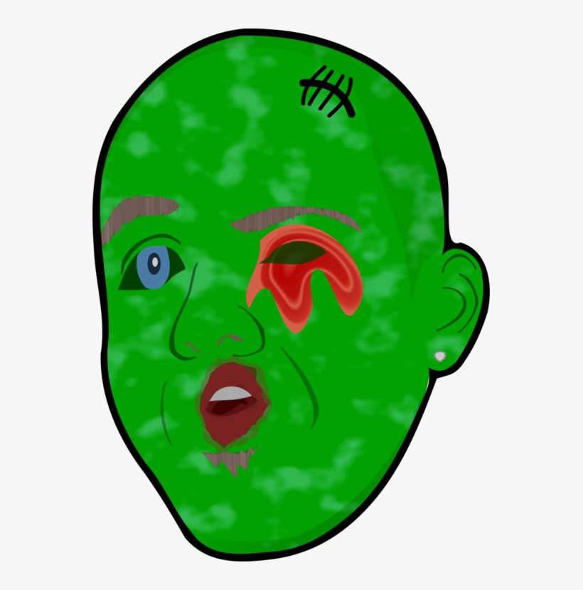 Cartoon Zombie Remix Leaf Mouth - Remix, transparent png download
