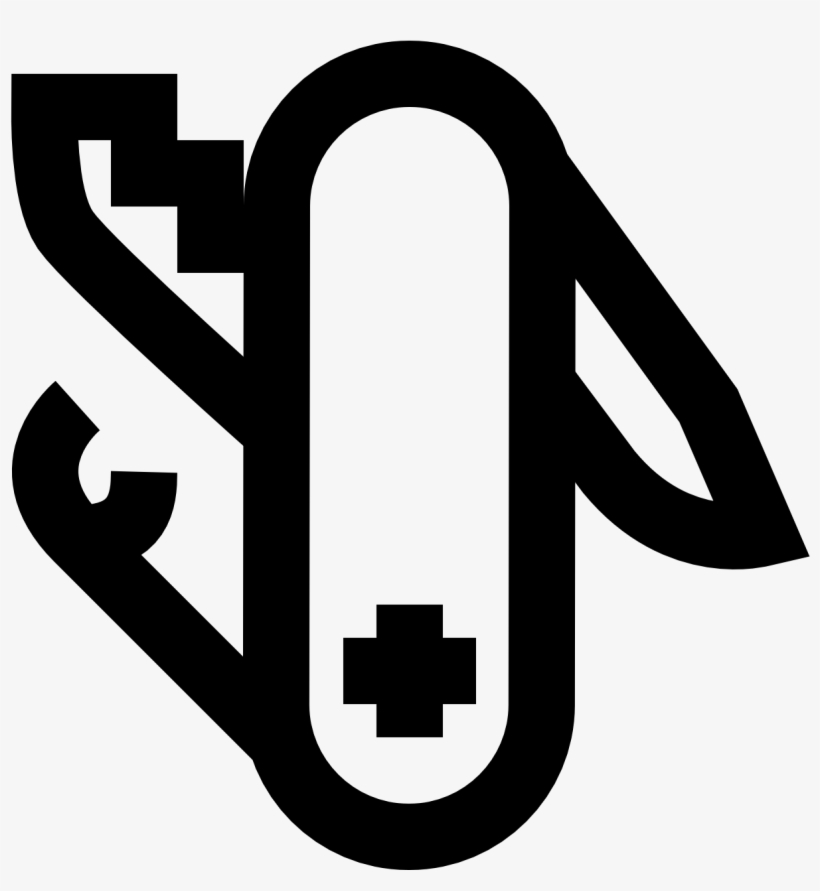 Swiss Army Knife Icon - Swiss Knife Line Icon, transparent png download