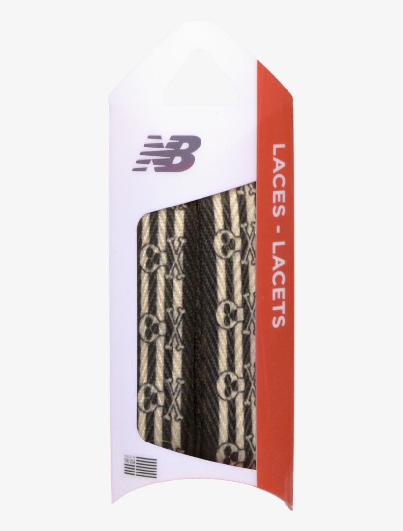Nb 3/4"printed Black & White Stripe Skull Shoelace - Hickies Laces, transparent png download