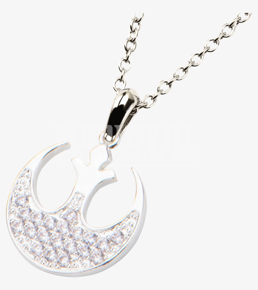 Star Wars Rebel Alliance Silver Plated Pendant - Star Wars: Crystal Clear Rebellion Pendant (ladies), transparent png download
