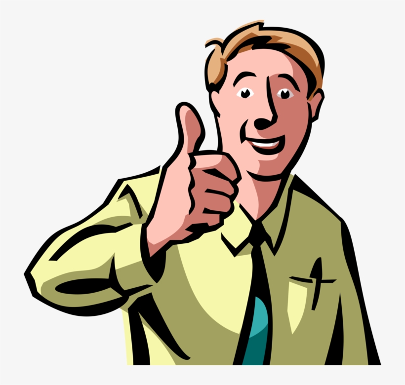 Vector Illustration Of Businessman Gives Thumbs Up - Rotten Ecards, transparent png download