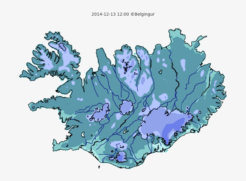 The Chart Shows The Water Equivelent Of Snow On The - Iceland, transparent png download