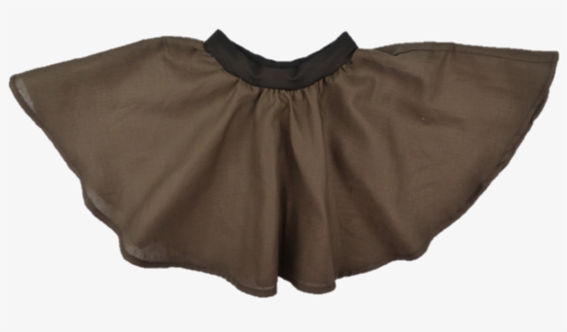 Brown Linen Circle Skirt - Silk, transparent png download