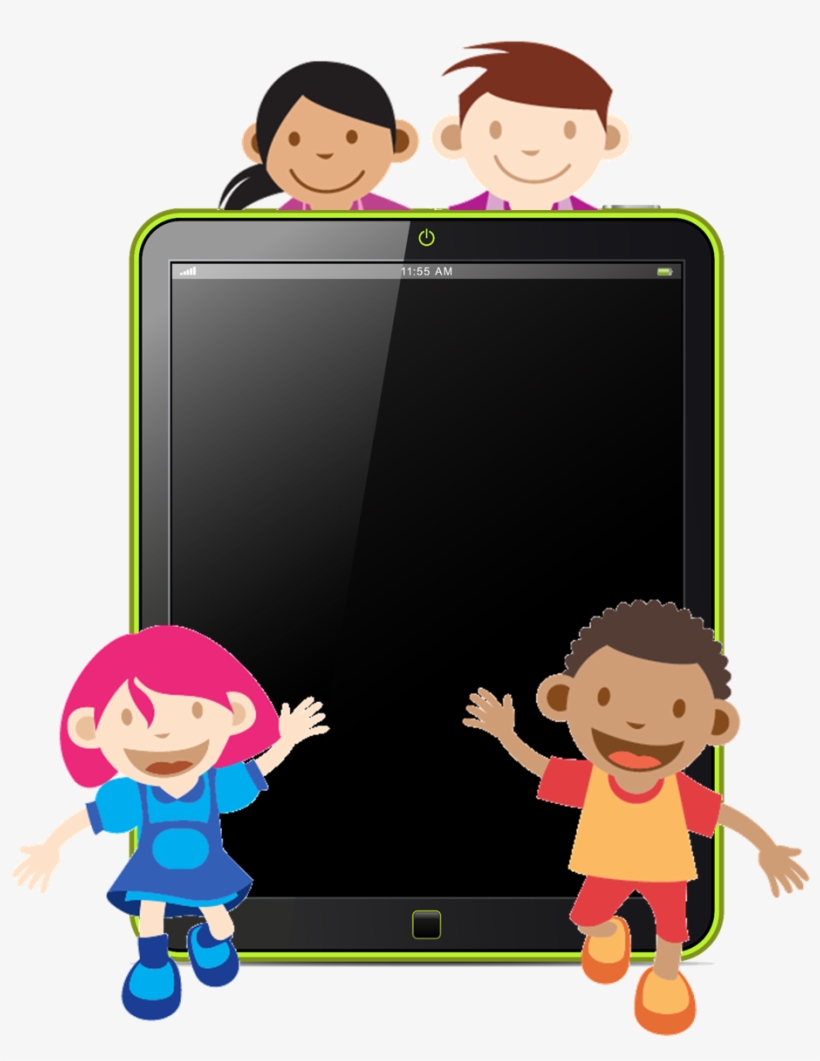 Tablet Clipart Ipad School - Ipad Children Clipart, transparent png download