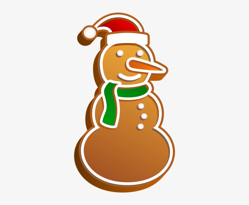 Snowman Gingerbread Cookie Png Clip Art - Clip Art, transparent png download