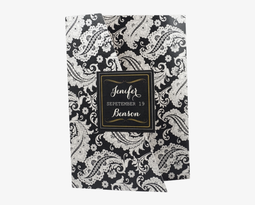 Floral Chalkboard Black And White Wedding Invitation - Wedding Invitations, transparent png download