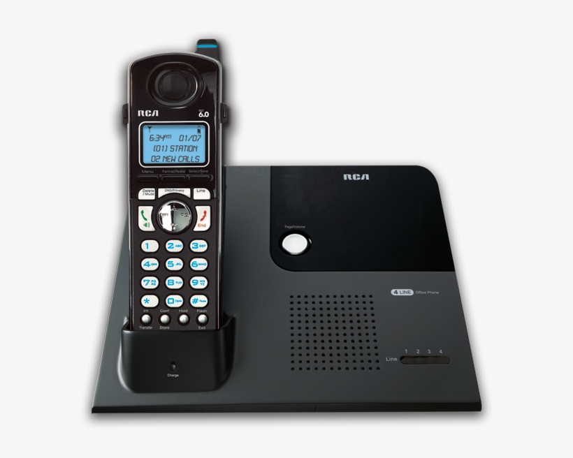 4-line, Cordless, Expandable, Desk Phone, Call Waiting - Rca 25420 Digital 1x Handsets Cordless Office Phone, transparent png download