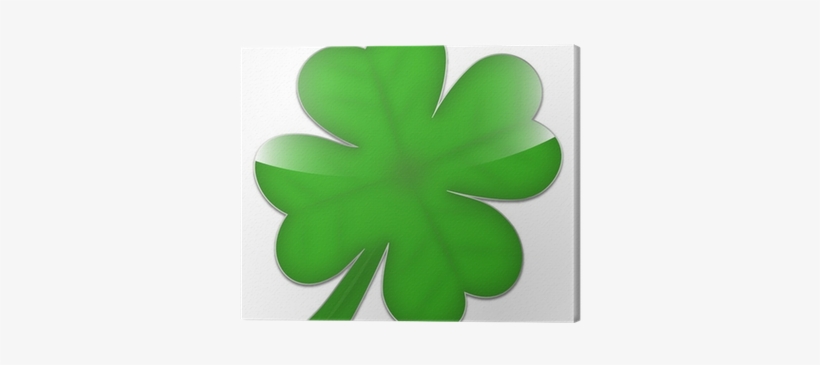 Vierblättriges Kleeblatt Canvas Print • Pixers® • We - Four-leaf Clover, transparent png download