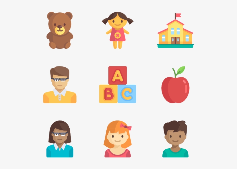 Kindergarden - Kindergarten Icons, transparent png download