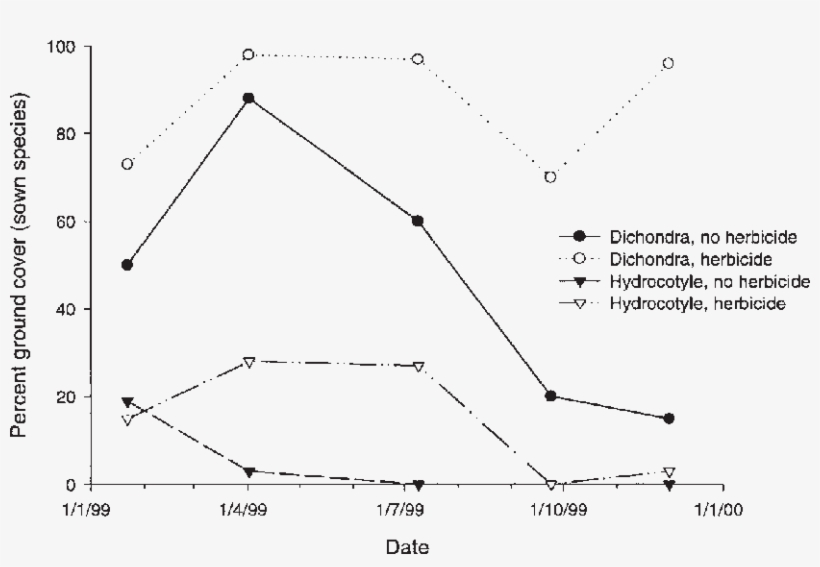 Percent Ground Cover Of The Sown Species At Various - Diagram, transparent png download