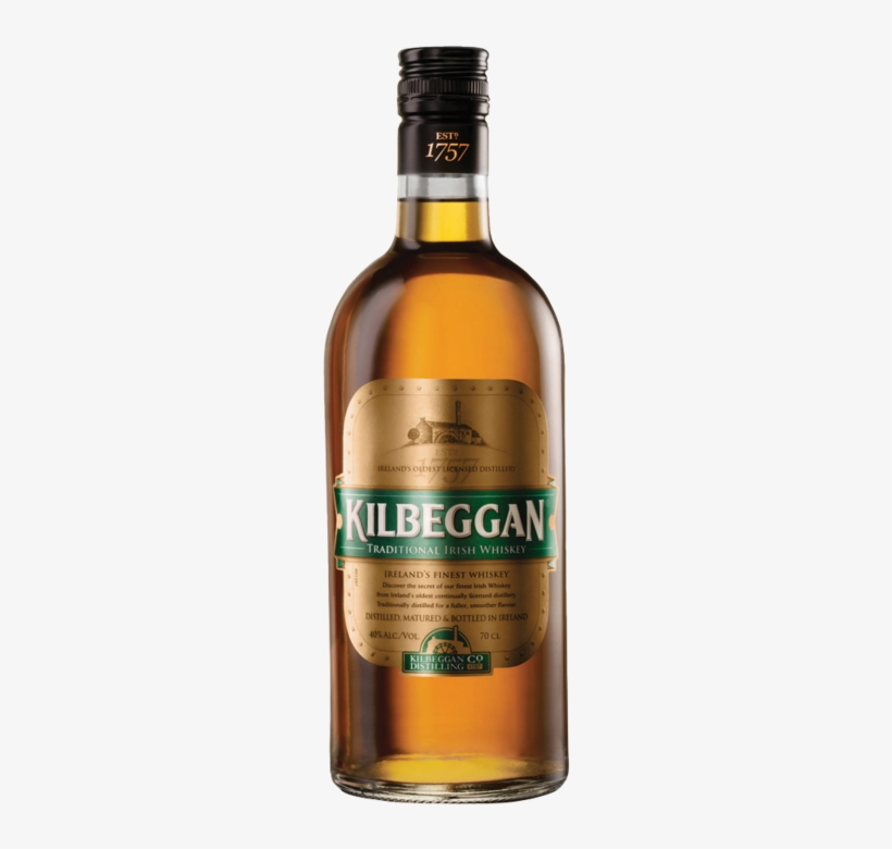 Kilbeggan Irish Whiskey 70cl - Kilbeggan Whiskey, transparent png download