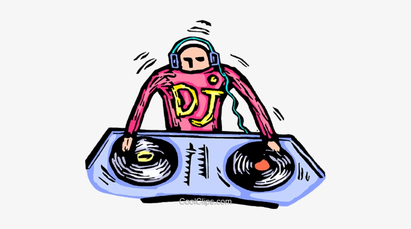 Dj Working With His Music, Disk Jockey Royalty Free - Illustration, transparent png download