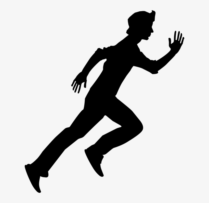 Silhouette, Exercise, Running, Position, Shadow - Exercise Shadow, transparent png download