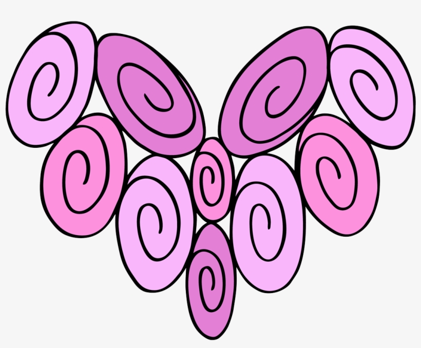 10 Swirl Heart - Map, transparent png download