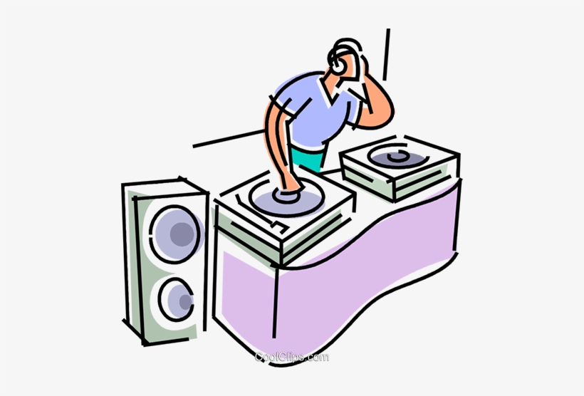 Dj Spinning The Tunes Royalty Free Vector Clip Art - Disc Jockey, transparent png download