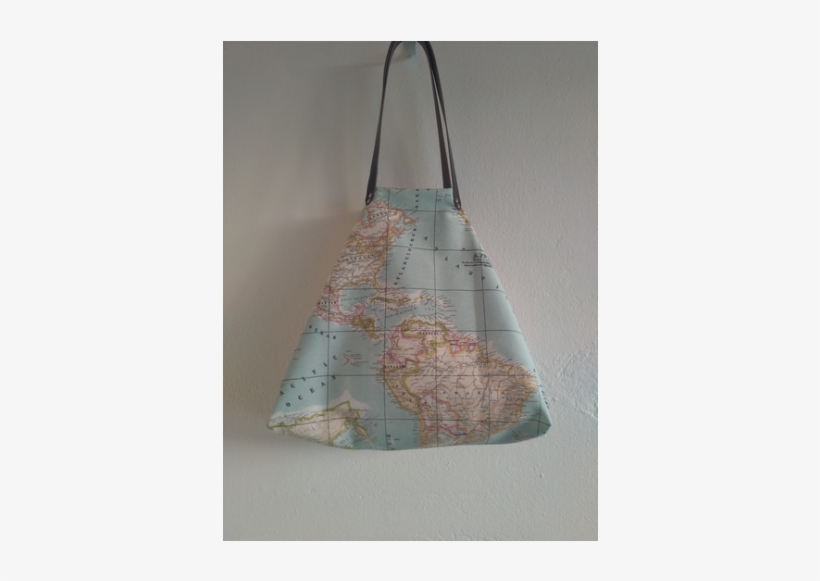 Bolso Castaña Mapa Mundi - Map, transparent png download