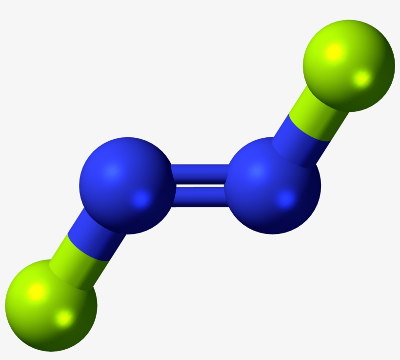 Dinitrogen Difluoride 3d Balls - Dinitrogen Difluoride, transparent png download