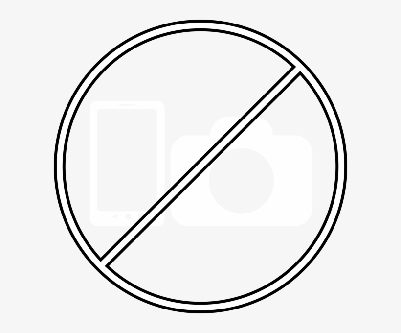 Cameras/phones - Circle With Line Through It White, transparent png download