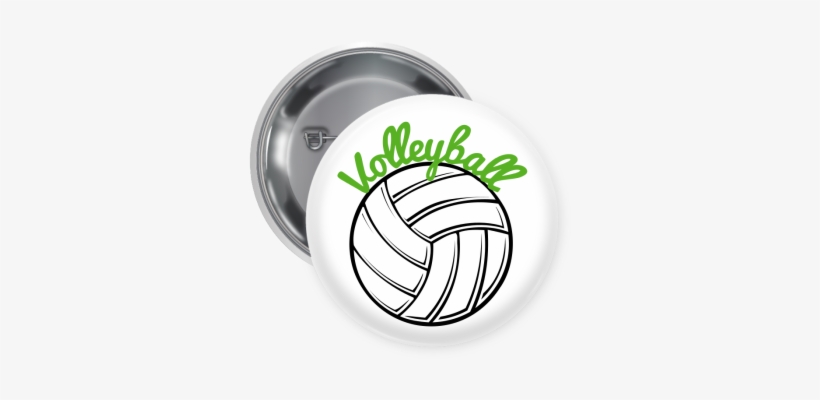 Volleyball Pin Backed Button - Custom Volleyball Pillow Case, transparent png download