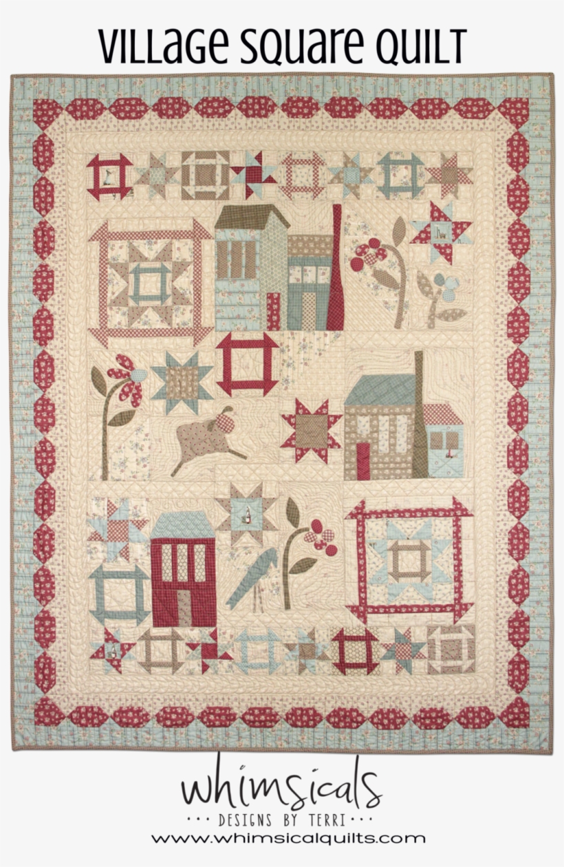 Village Square Quilt Pattern - Quilt, transparent png download