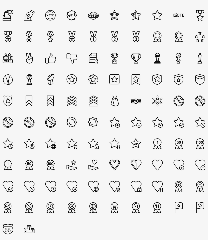 Icon Vote, Reward & Badges - Icon, transparent png download