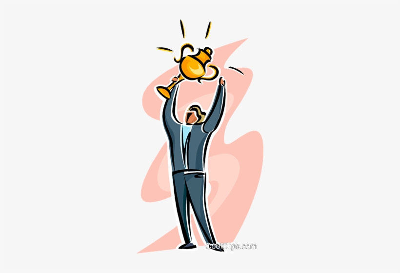 Man Holding A Trophy Above His Head Royalty Free Vector - Secret Unraveled: Opening The Secret Once, transparent png download
