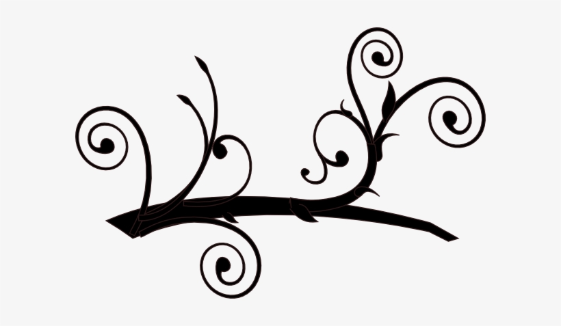 Dark Whimsy Branch Clip Art At Clker - Whimsical Clipart, transparent png download