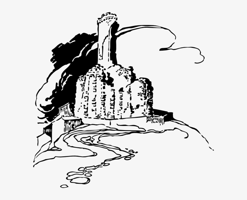 Free Vector The Trophy Of Augustus Clip Art - Castillo Blanco Y Negro Png, transparent png download