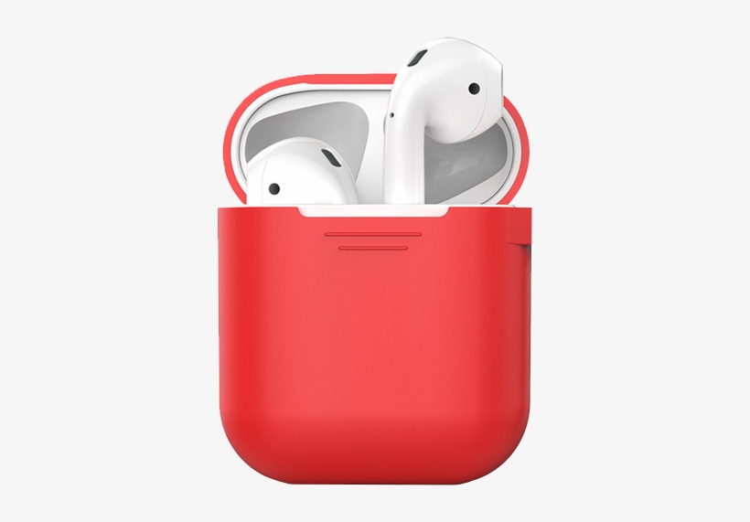 Силионовый Чехол Для Наушников Airpods Red - Airpods, transparent png download
