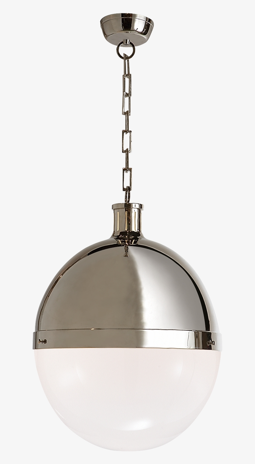 Hicks Extra Large Pendant In Polished Nickel With White - Visual Comfort Hicks 2-light Extra-large Polished-nickel, transparent png download