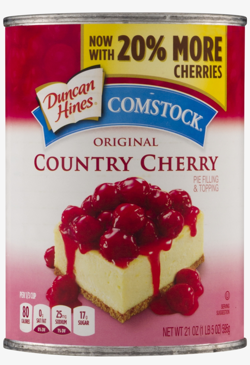 Comstock Original Country Cherry Pie Filling Or Topping, - Comstock Cherry Pie Filling, transparent png download