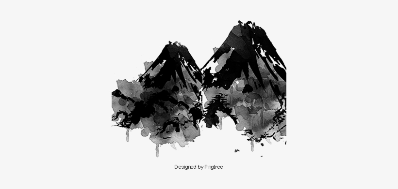 Wash Mountain, Wash Mountain, Chinese Style, Ink Png - Nunatak, transparent png download