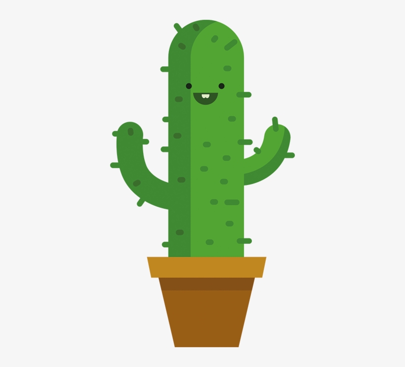 Cactus Dark - Cactus En Maceta Animado, transparent png download