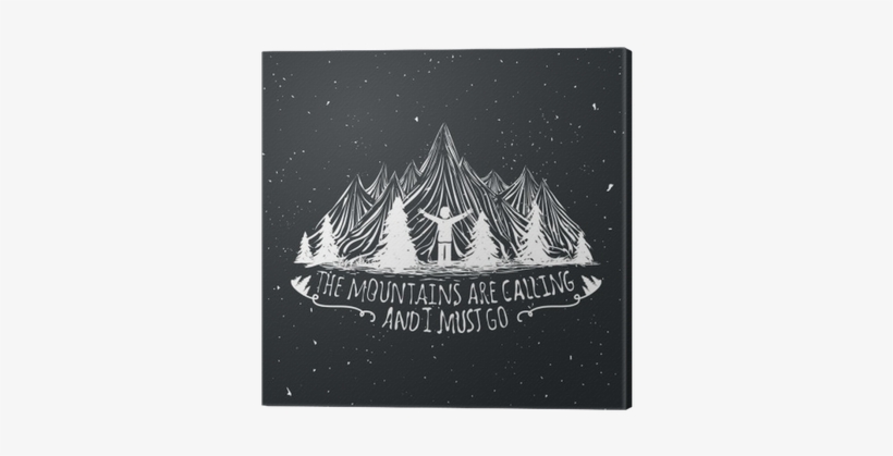 Vector Wilderness Quote Poster With Man Silhouette, - Silhouette, transparent png download