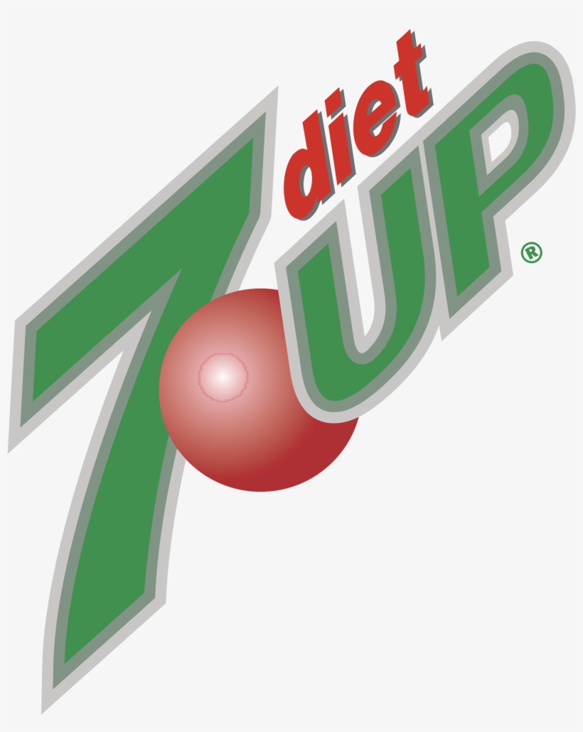 7up Diet Logo Png Transparent - Diet 7 Up, transparent png download