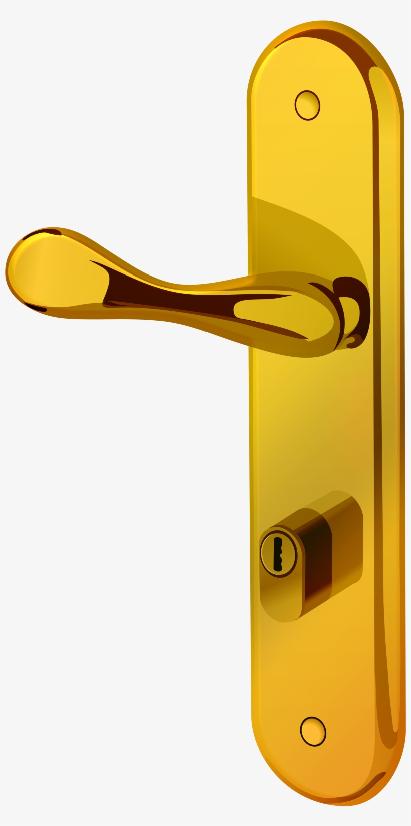 Gold Door Handle Png Clip Art - Security, transparent png download
