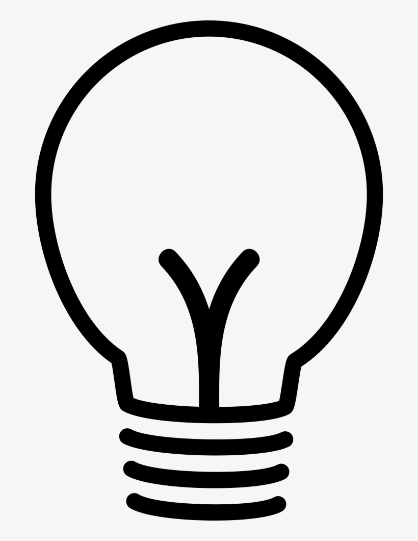 Light Bulb Variant Outline - Bombilla Blanca Icono Png, transparent png download