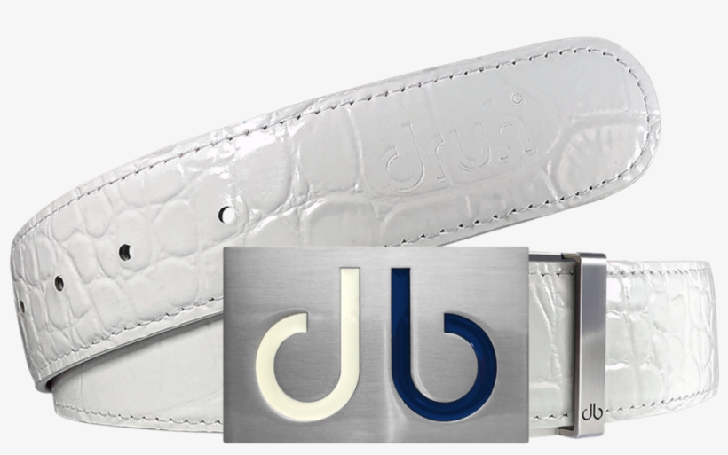 Two Tone Interchangeable Buckle With White Crocodile - Belt, transparent png download