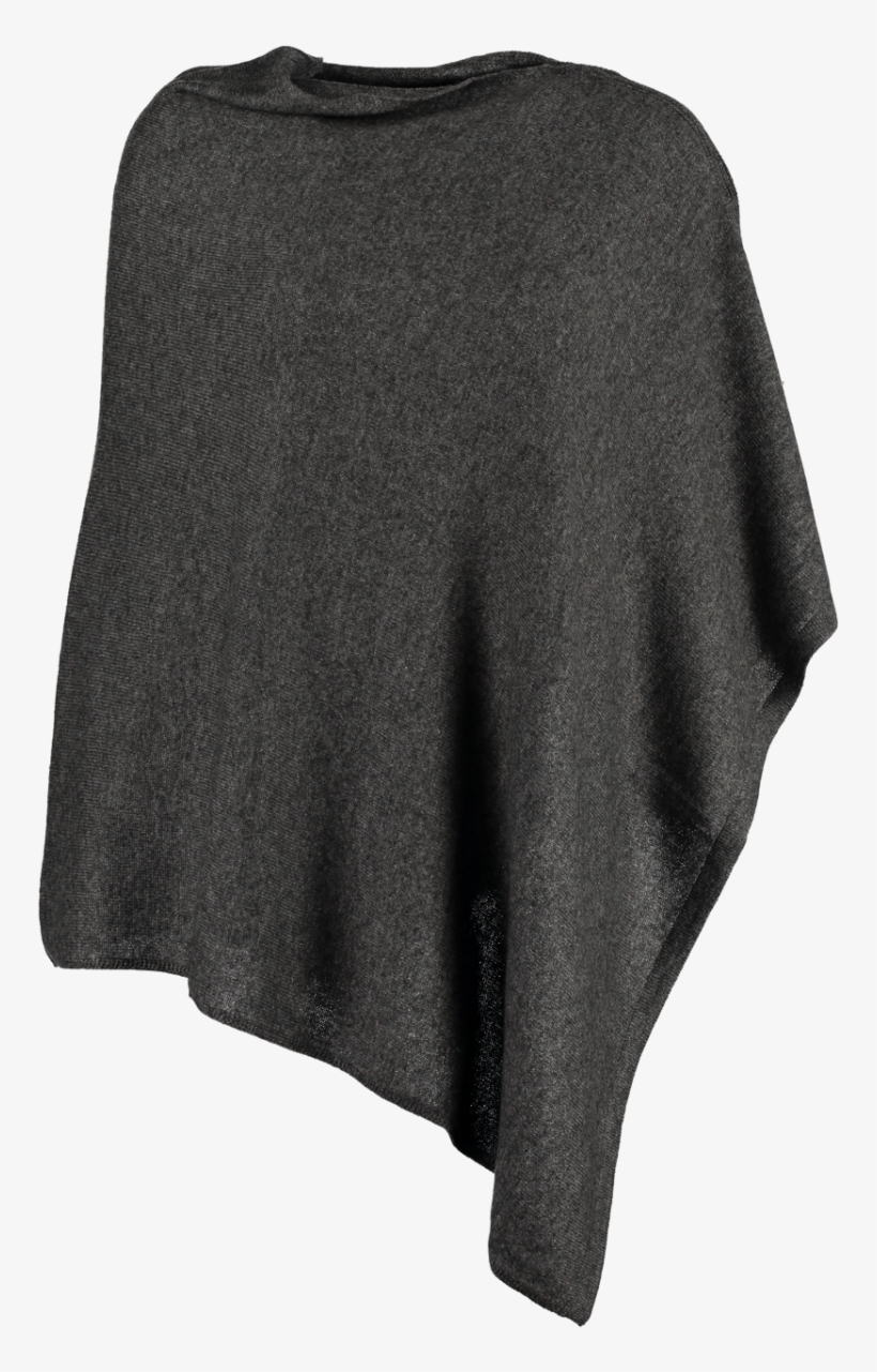 Fluffi London Dark Grey Cashmere Poncho Hogarth - Sweater, transparent png download
