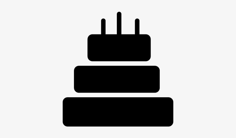 Birthday Cake Of Three Cakes Vector - First Birthday Cake Icon Png, transparent png download