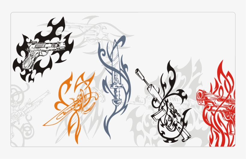 Tribal Weapon Tattoos - Tattoos Tribales De Armas, transparent png download