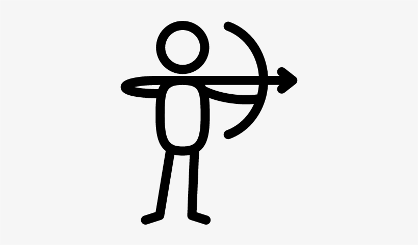 Archer With Bow Vector - Archery, transparent png download