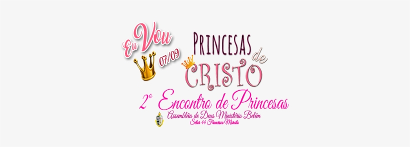 Realização De Culto Com As Moças Que São As Princesas - 3drose Princess On The Run. White Hot Pink Text Gold, transparent png download